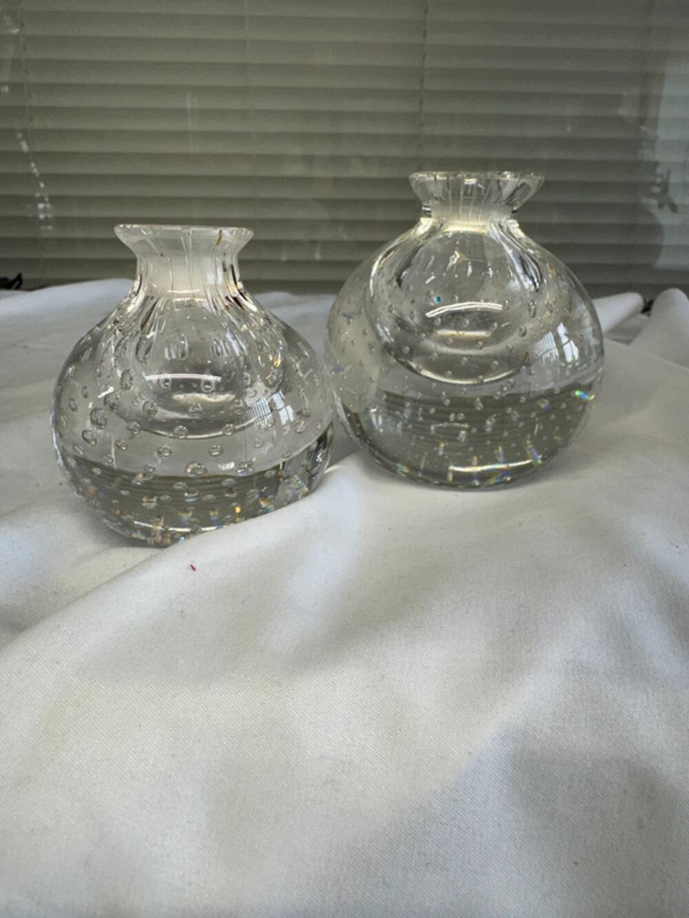 VTG hand blown glass bullicante perfume bottle